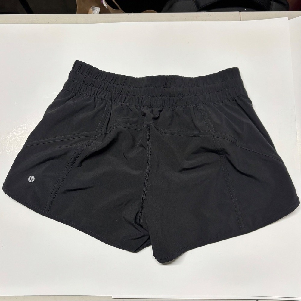 Lululemon Tracker Short V 4 Black Running Athletic Shorts Size 10